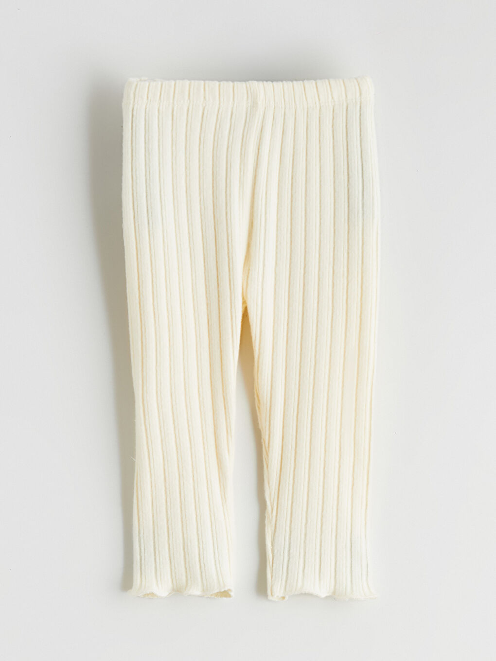 Bej Fırfırlı Bebe Yaka Kız Çocuk Bluz ve Tayt-6