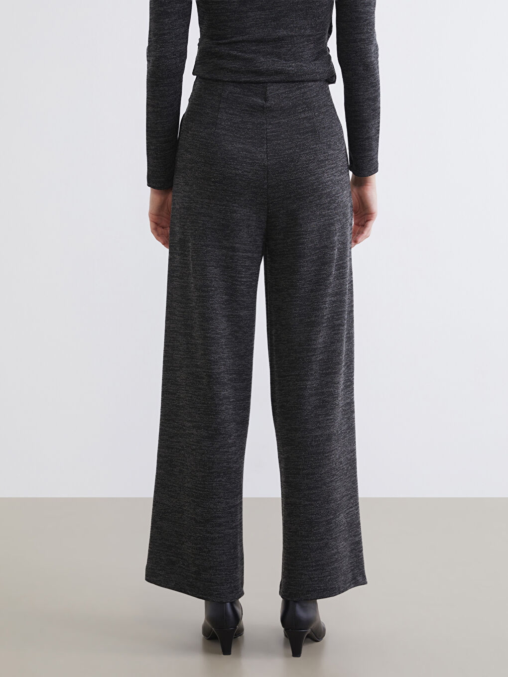 سروال نساء واسع الساق بخصر مطاطي-3