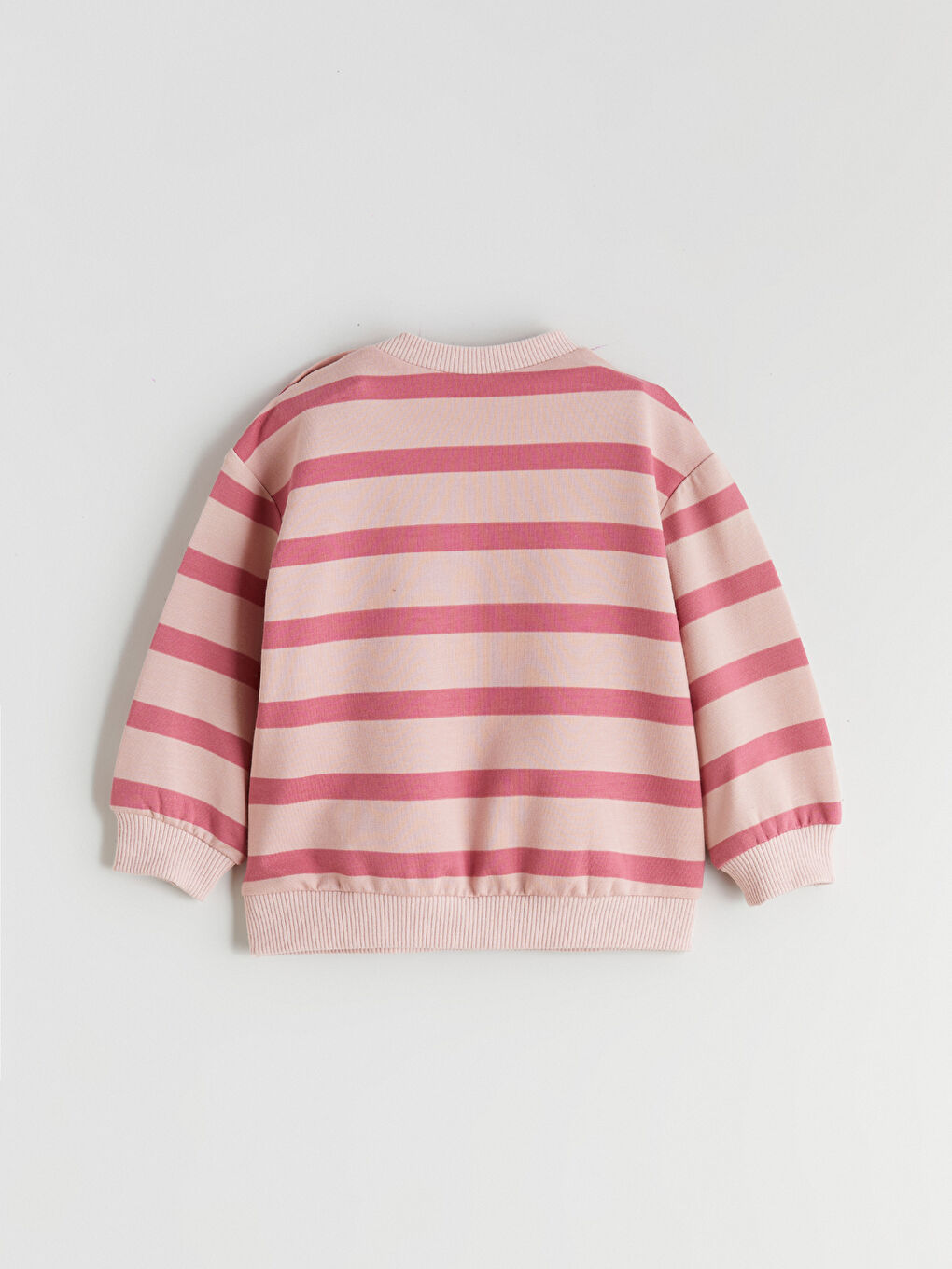 Pembe Bisiklet Yaka Kız Bebek Sweatshirt ve Tayt-4