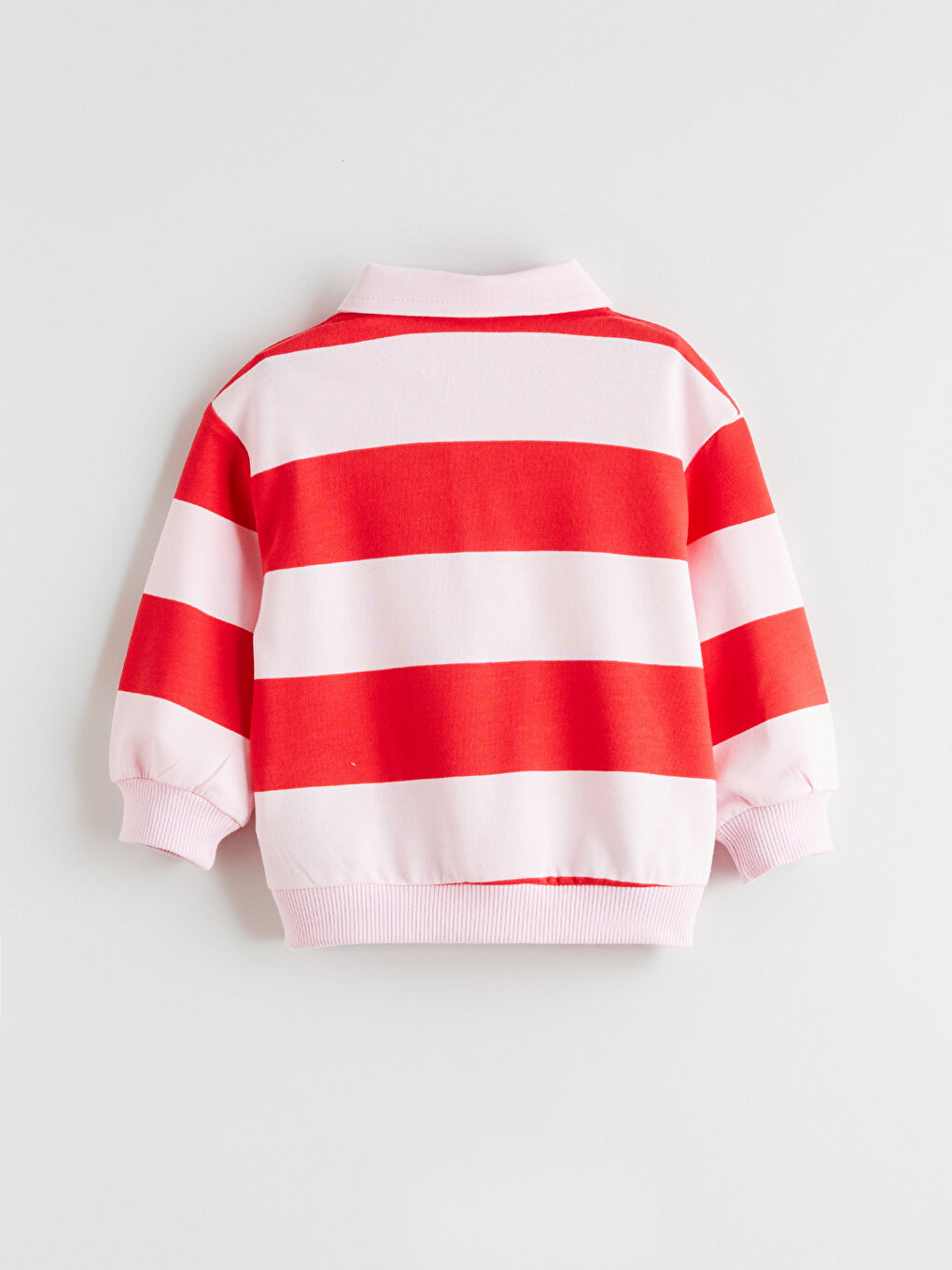 Pembe Polo Yaka Kız Bebek Sweatshirt ve Tayt-3