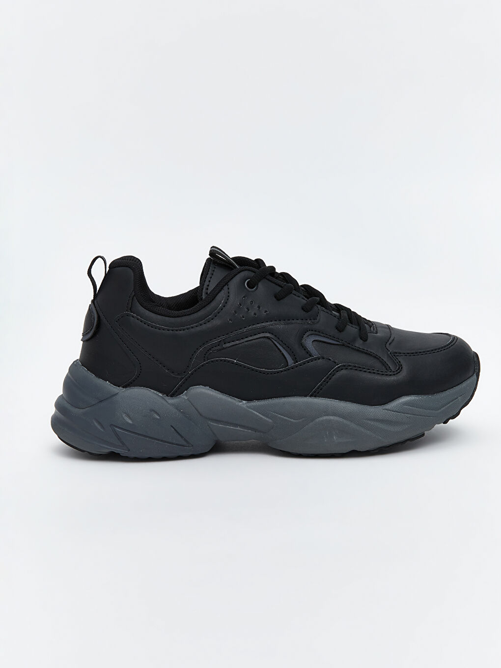 Siyah Bağcıklı Kadın Spor Ayakkabı-1