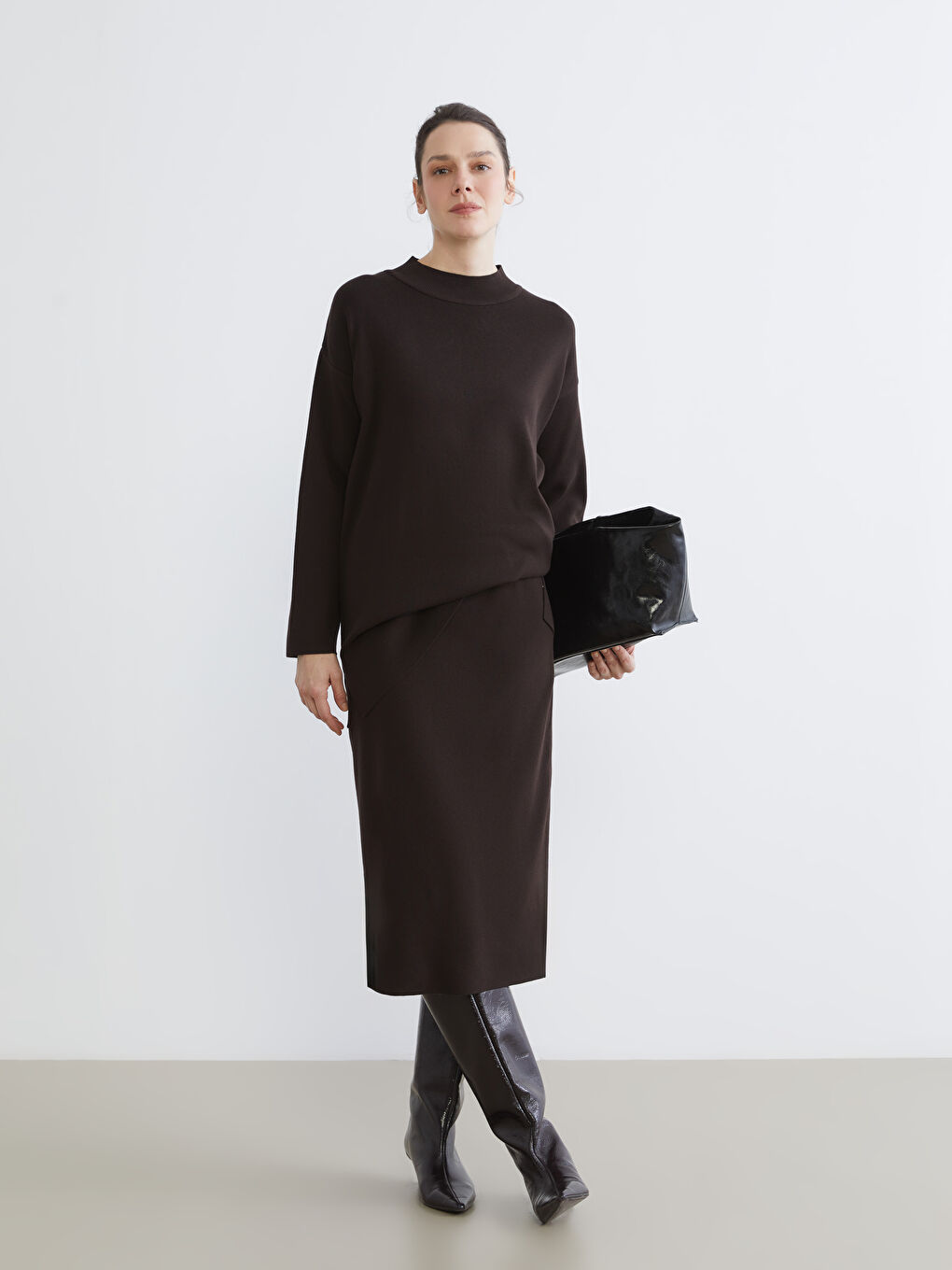 Elastic Waist Knitwear Skirt