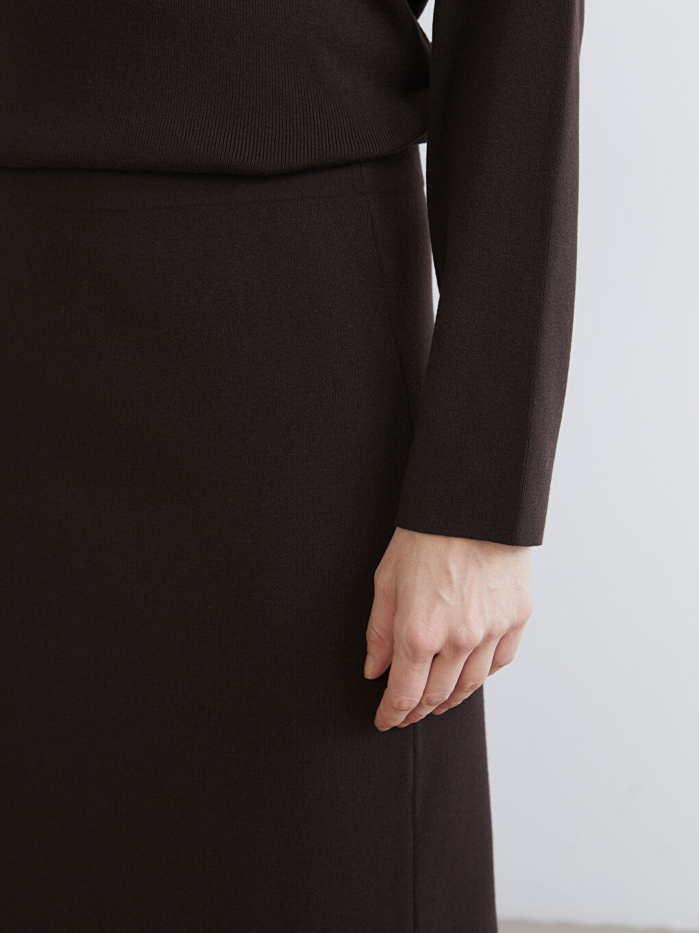 Elastic Waist Knitwear Skirt-2