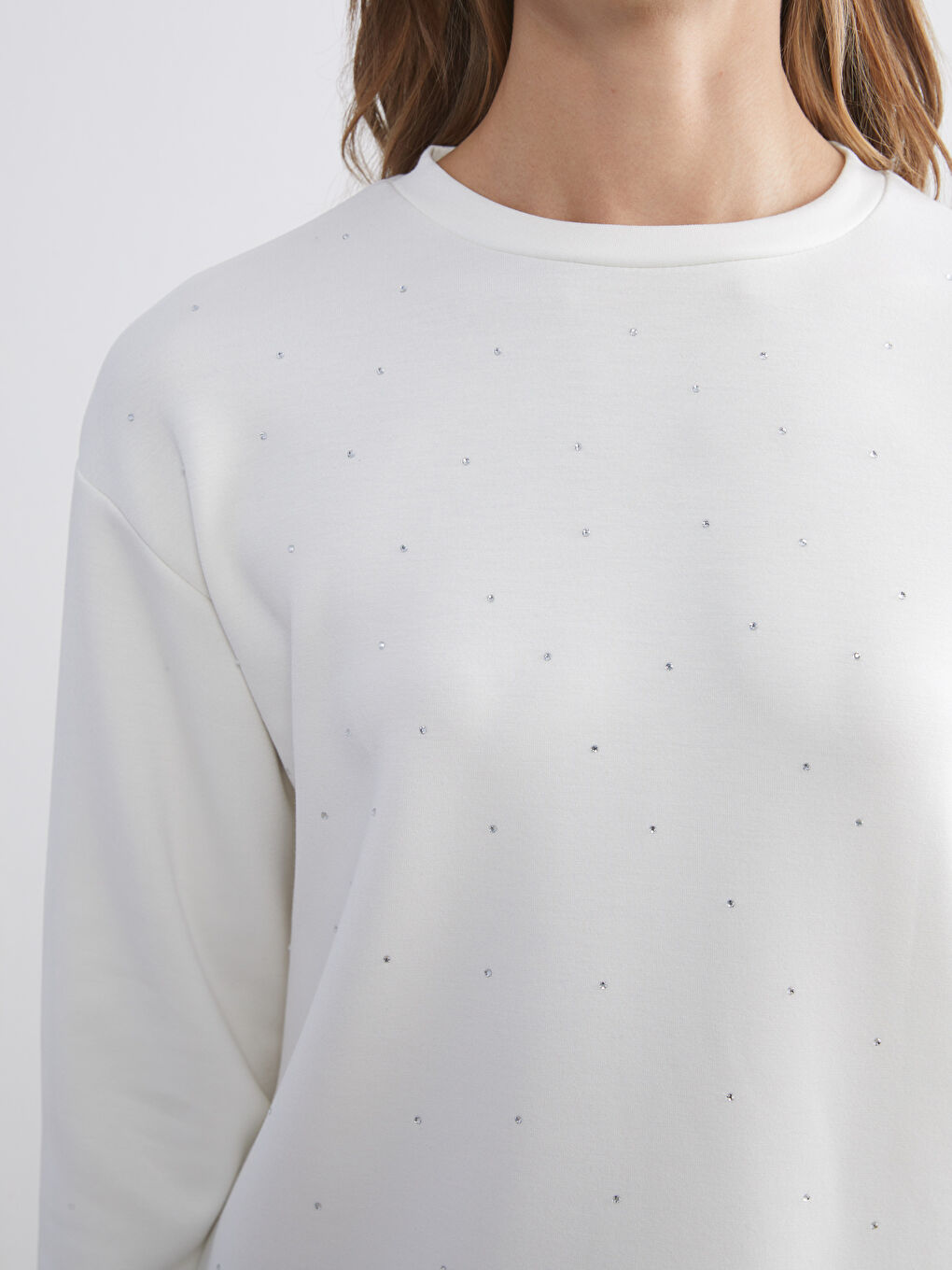 Woman ECRU Sweatshirt-2