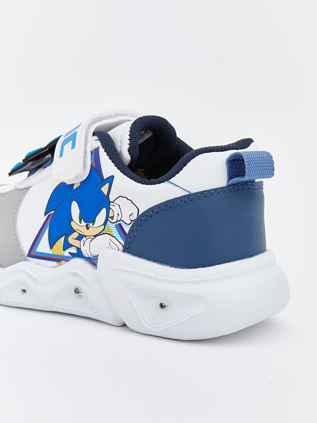 Beyaz Sonic Baskılı Erkek Bebek Spor Ayakkabı-5