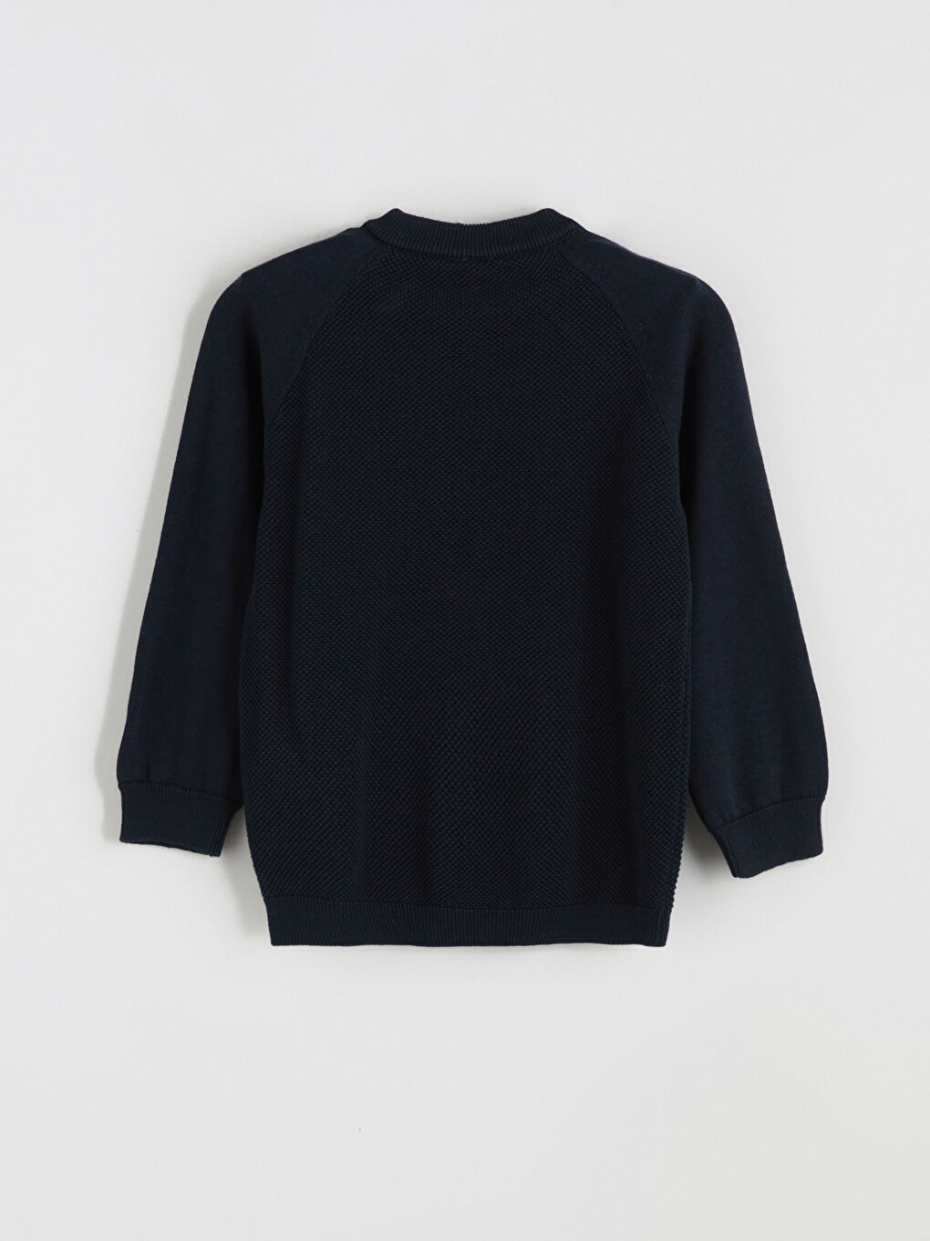 Lacivert Bisiklet Yaka Uzun Kollu Erkek Çocuk Triko Kazak-2