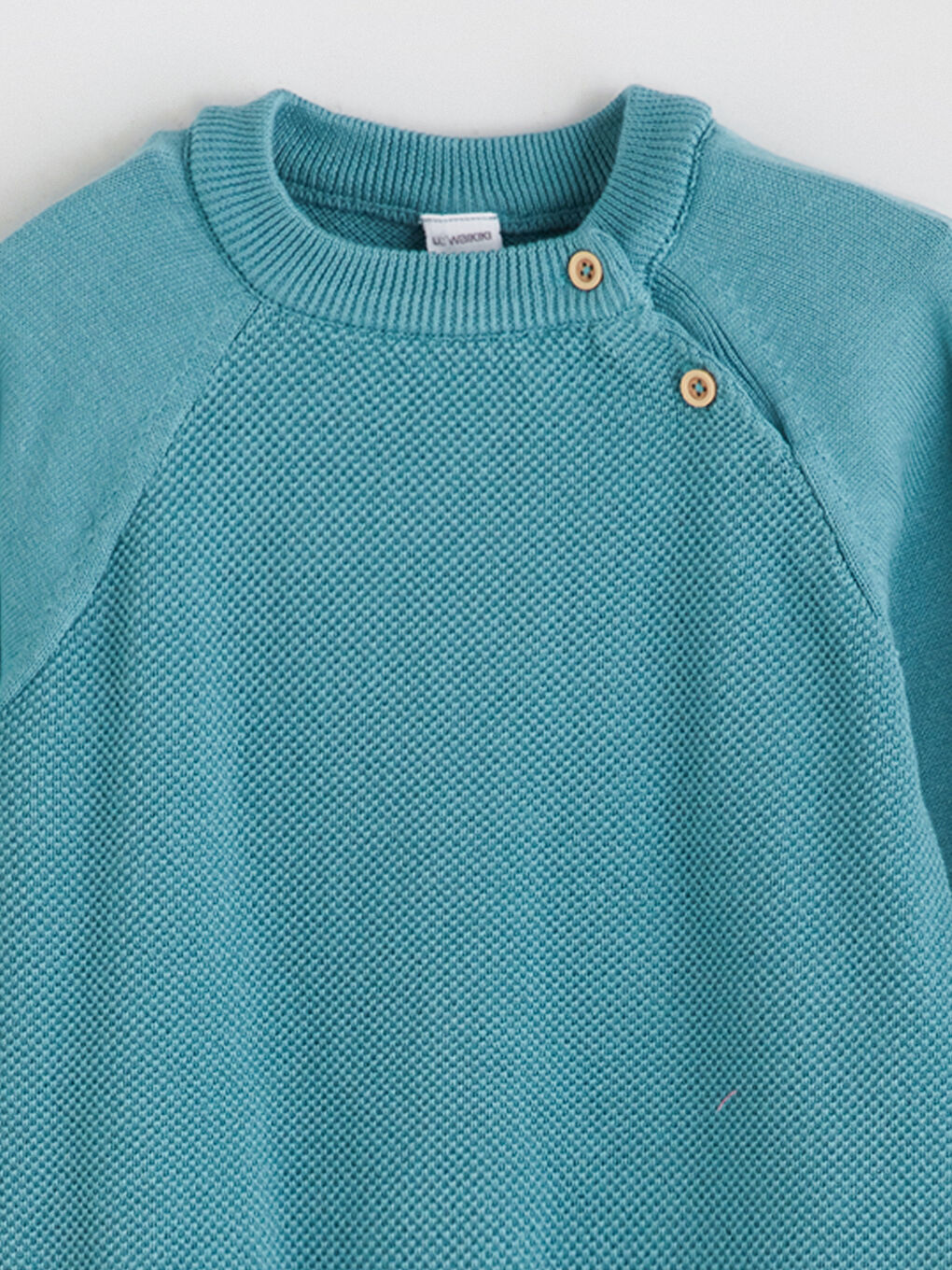 Yeşil Bisiklet Yaka Uzun Kollu Erkek Çocuk Triko Kazak-1