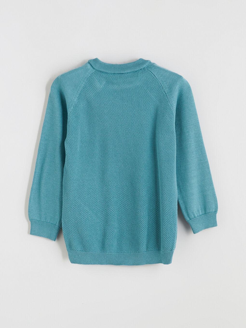 Yeşil Bisiklet Yaka Uzun Kollu Erkek Çocuk Triko Kazak-2