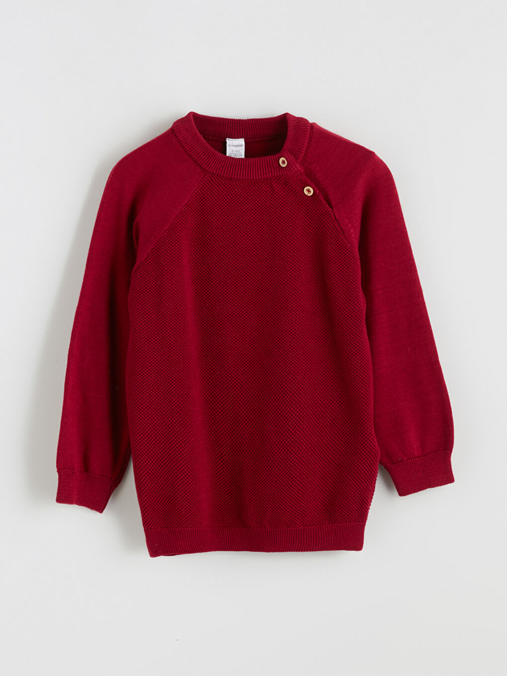 Bordo Bisiklet Yaka Uzun Kollu Erkek Çocuk Triko Kazak