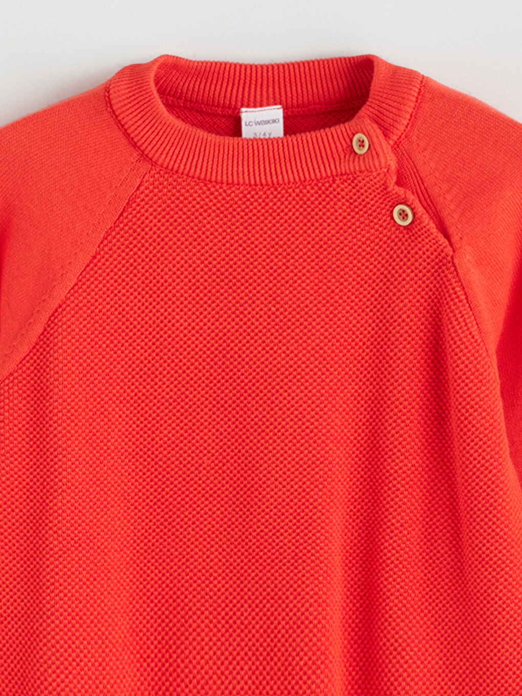 Turuncu Bisiklet Yaka Uzun Kollu Erkek Çocuk Triko Kazak-1