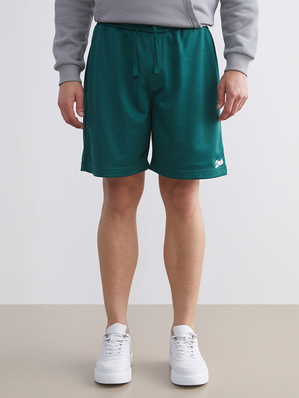 Yeşil Rahat Kalıp Erkek Şort-1