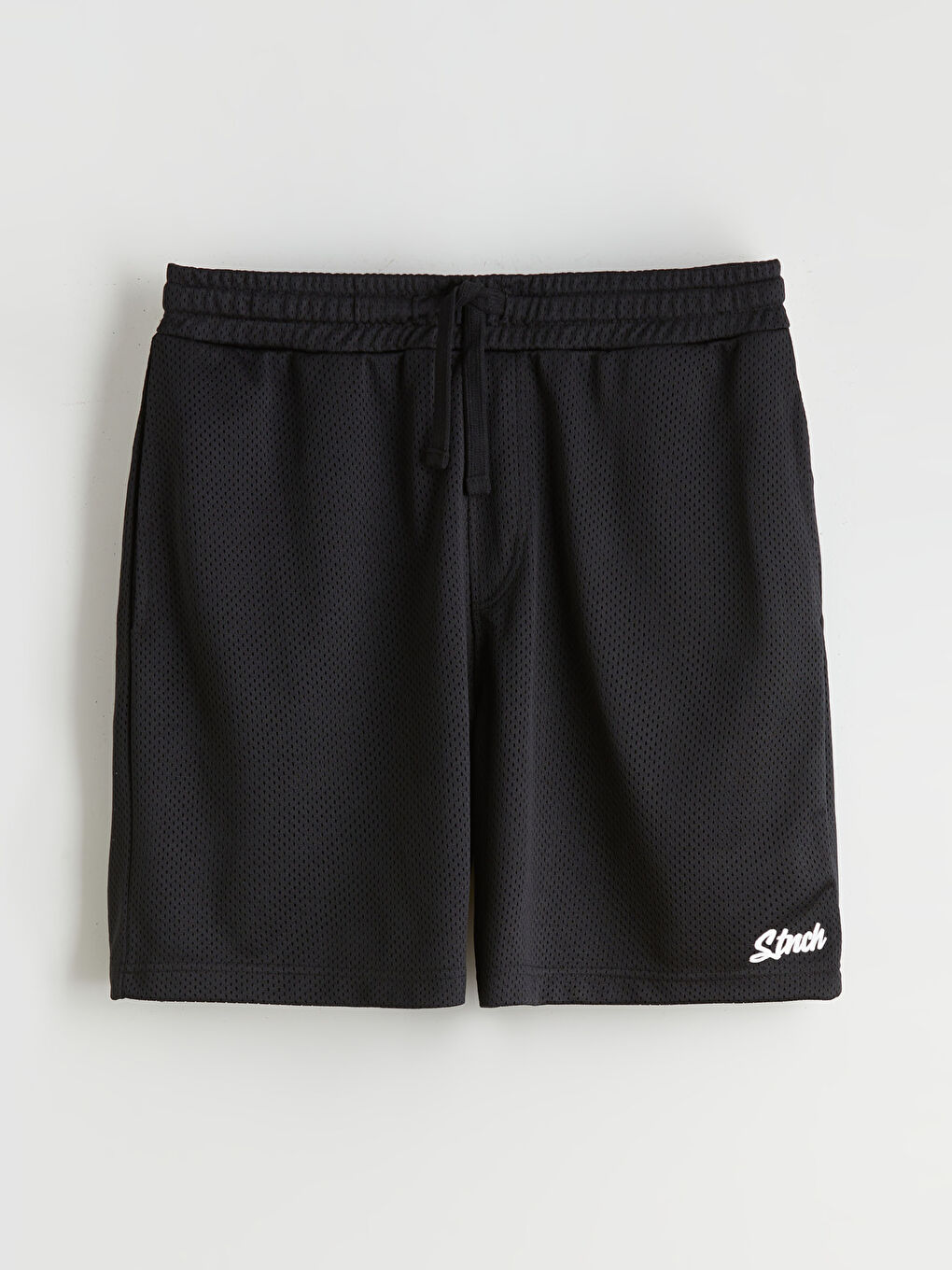 Siyah Rahat Kalıp Erkek Şort-4