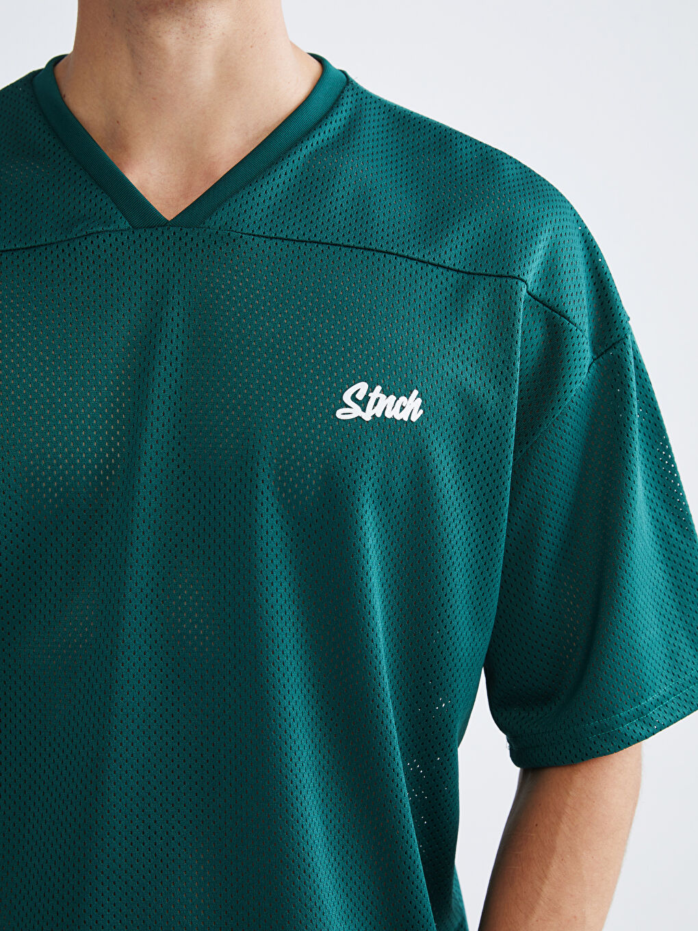 V-Neck Short Sleeve Printed Men's T-Shirt-2