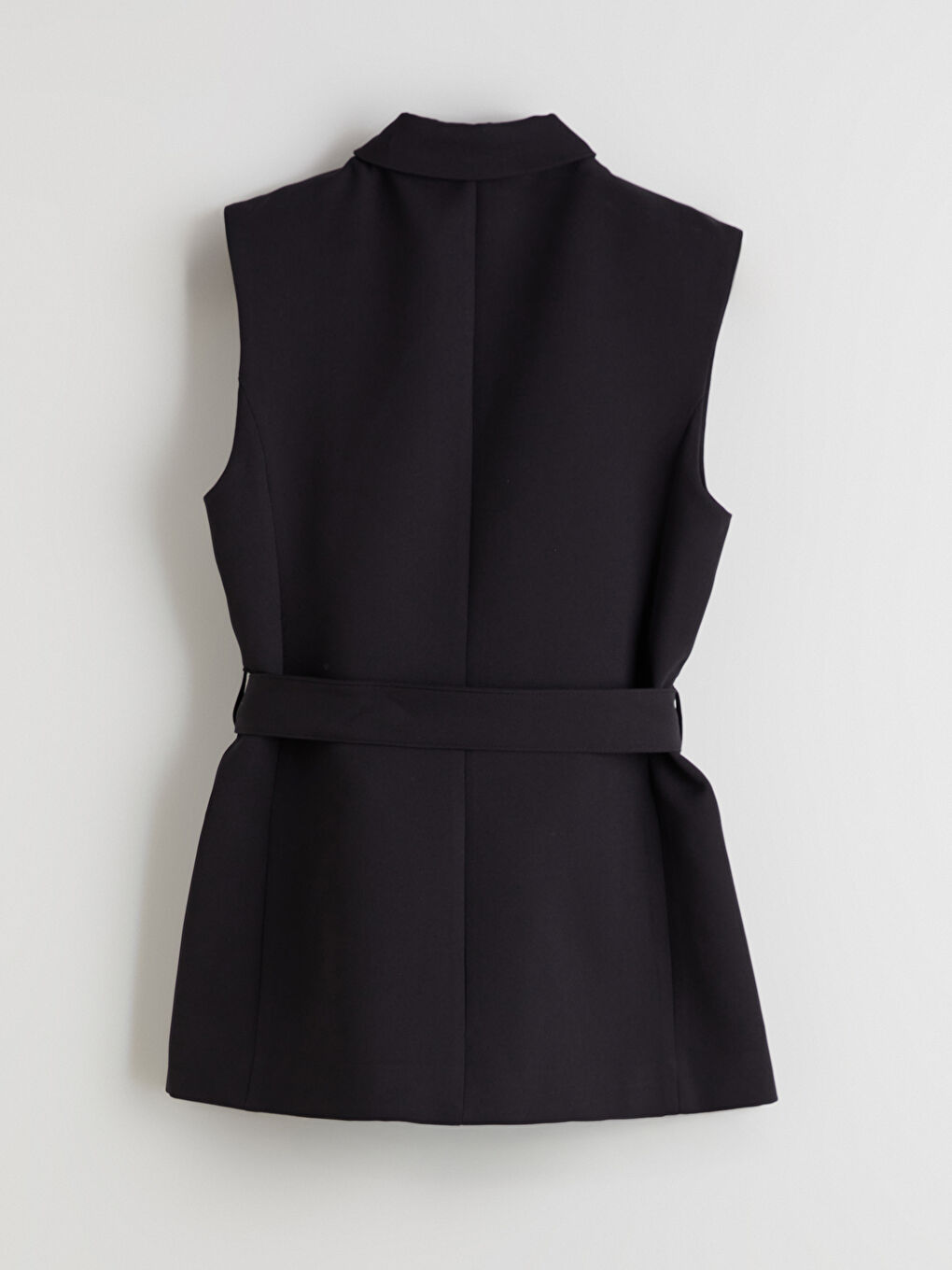 Siyah Ceket Yaka Kadın Klasik Yelek-6