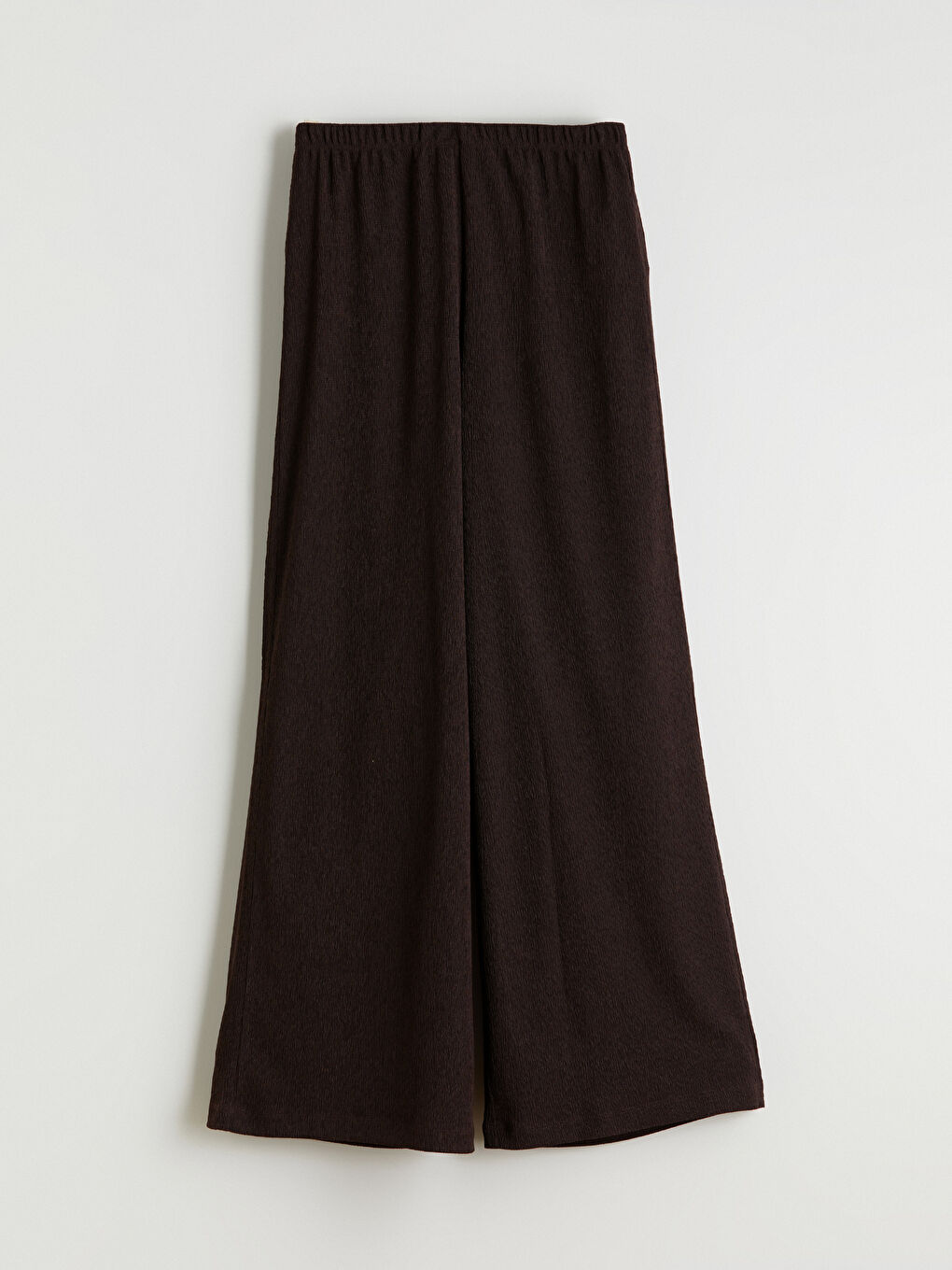 Kahverengi Beli Lastikli Dokulu Kadın Pantolon-4