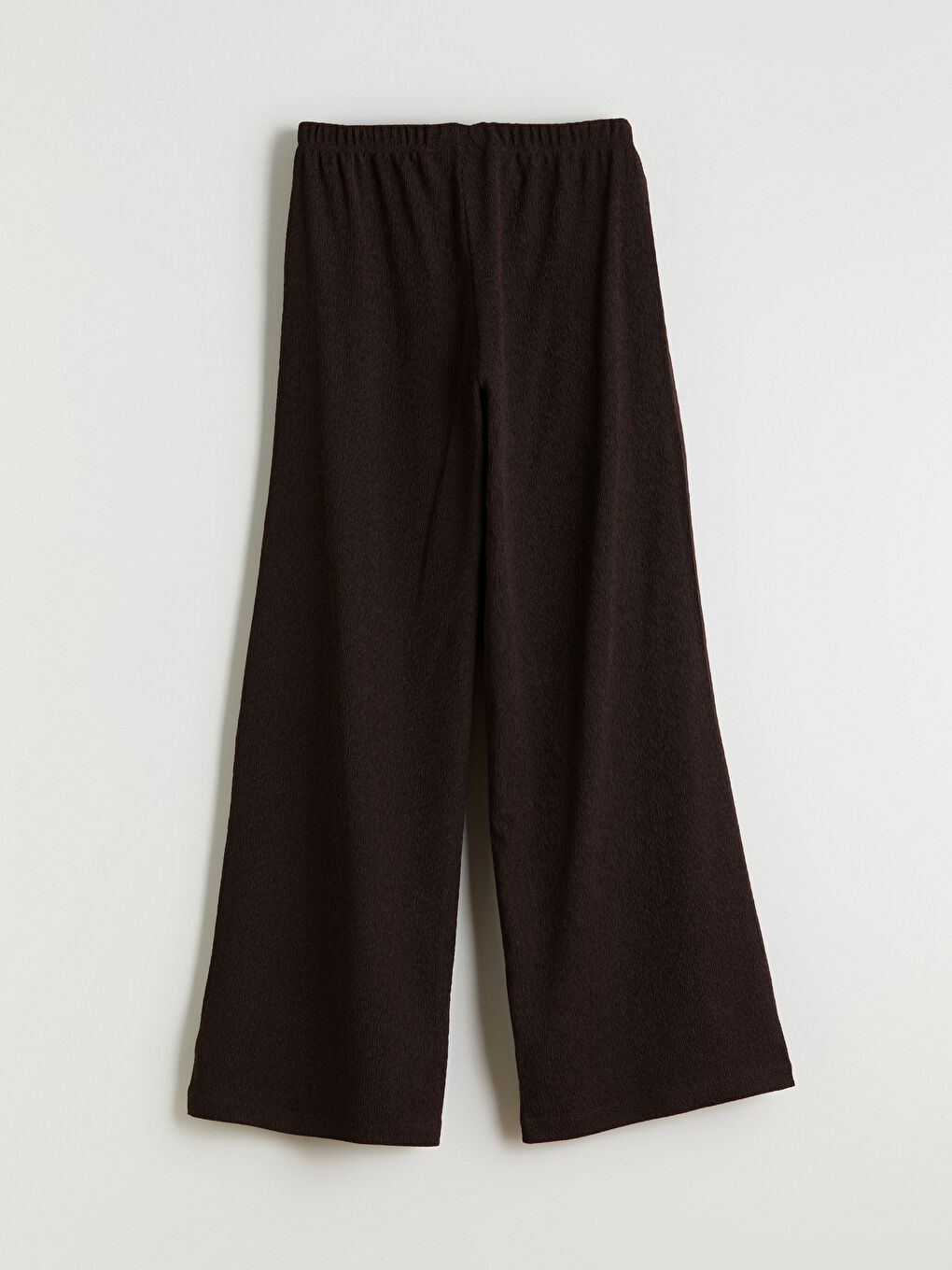 Kahverengi Beli Lastikli Dokulu Kadın Pantolon-5