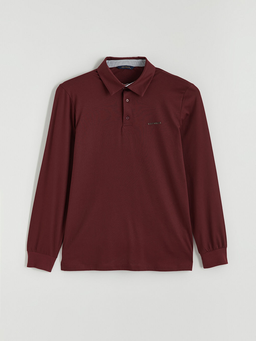 Mürdüm Polo Yaka Baskılı Erkek Tişört-4