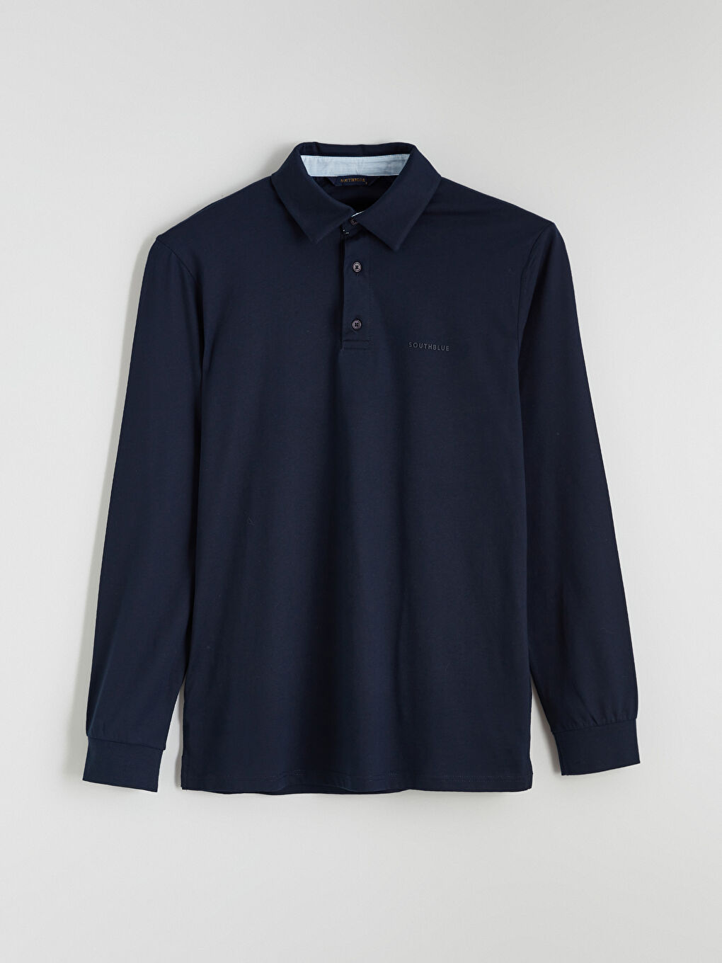 Lacivert Polo Yaka Baskılı Erkek Tişört-4