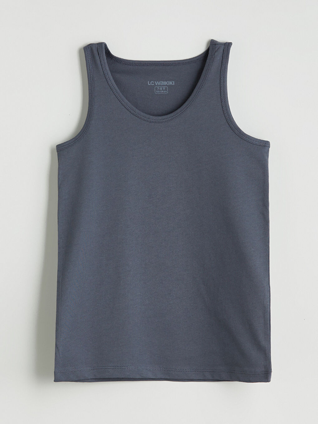 Gri Bisiklet Yaka Erkek Çocuk Atlet