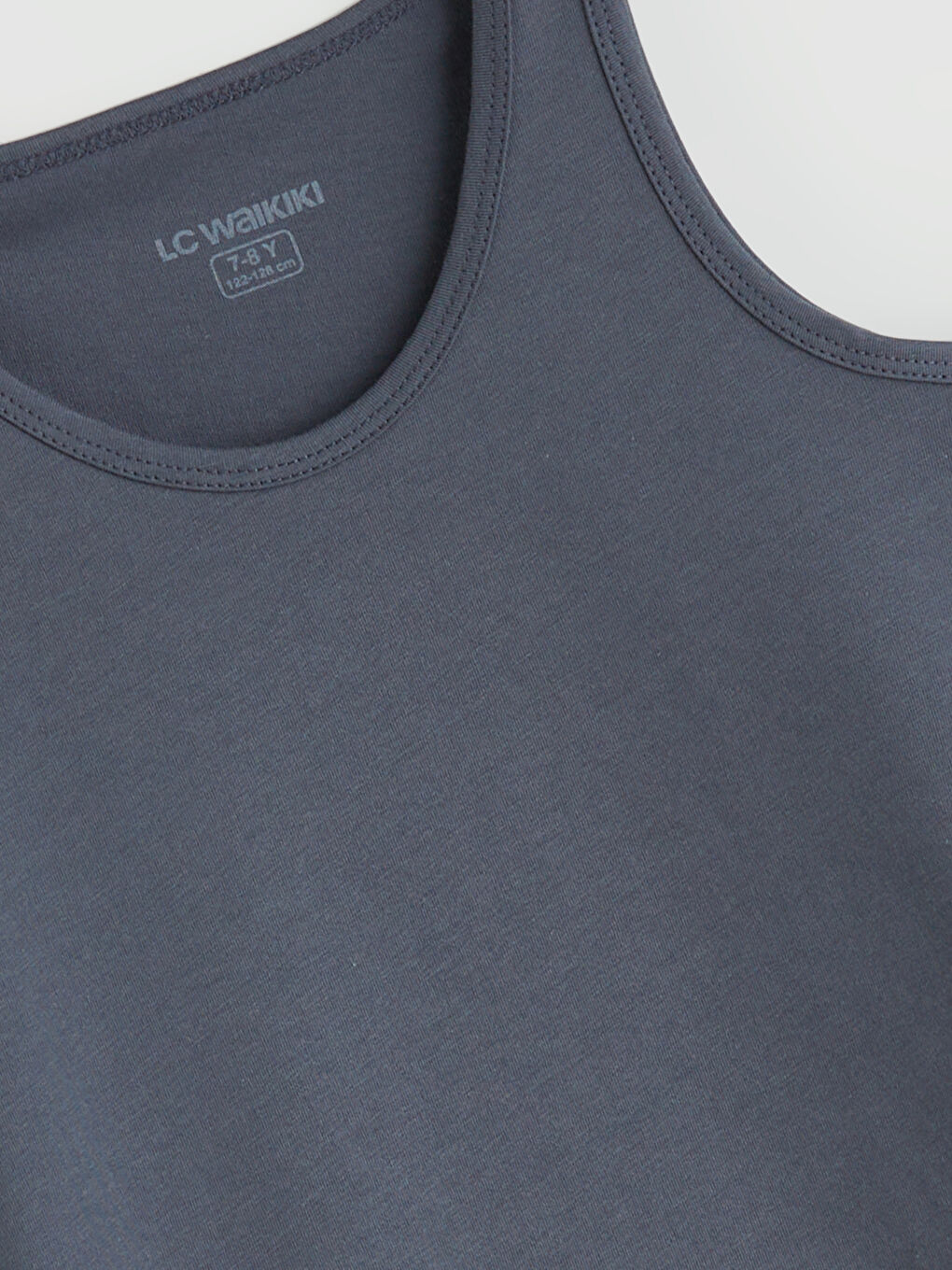 Gri Bisiklet Yaka Erkek Çocuk Atlet-1