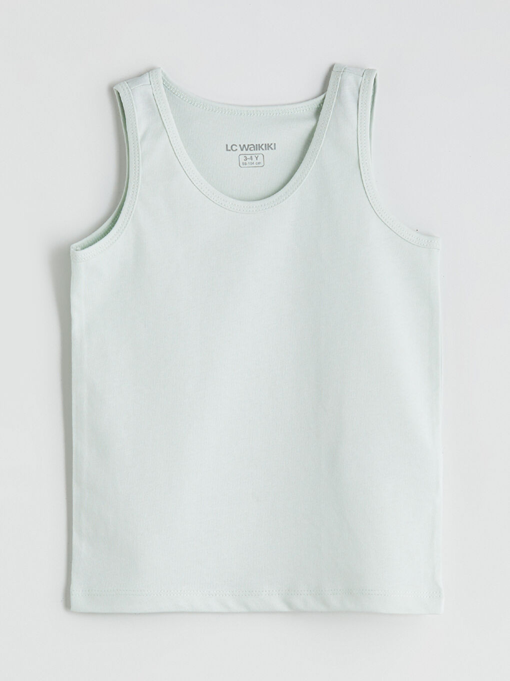 Gri Bisiklet Yaka Basic Erkek Çocuk Atlet