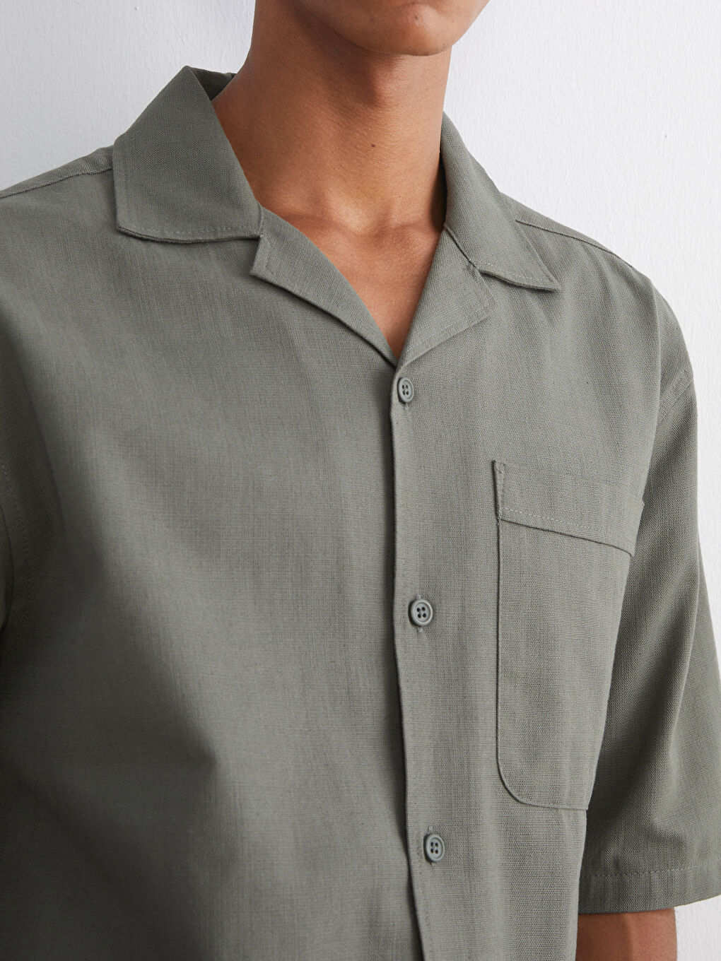 Yeşil Regular Fit Erkek Gömlek-2