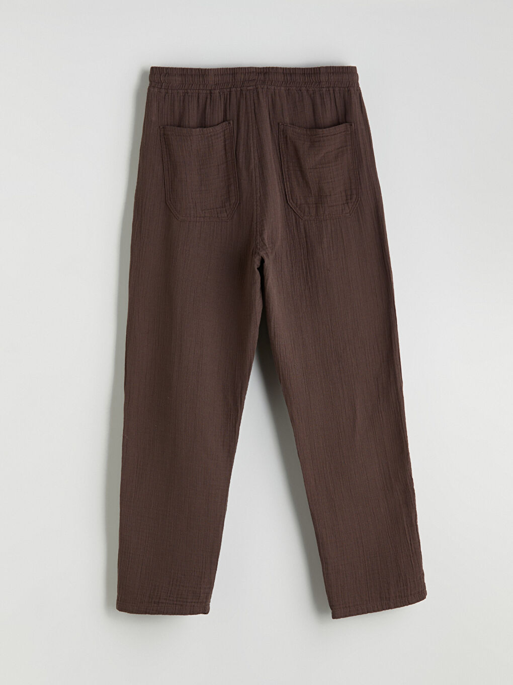 Kahverengi Rahat Kalıp Erkek Pantolon-5