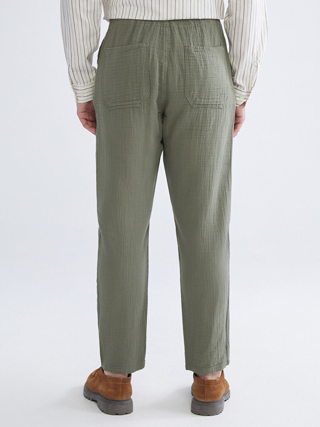 Haki Rahat Kalıp Erkek Pantolon-2