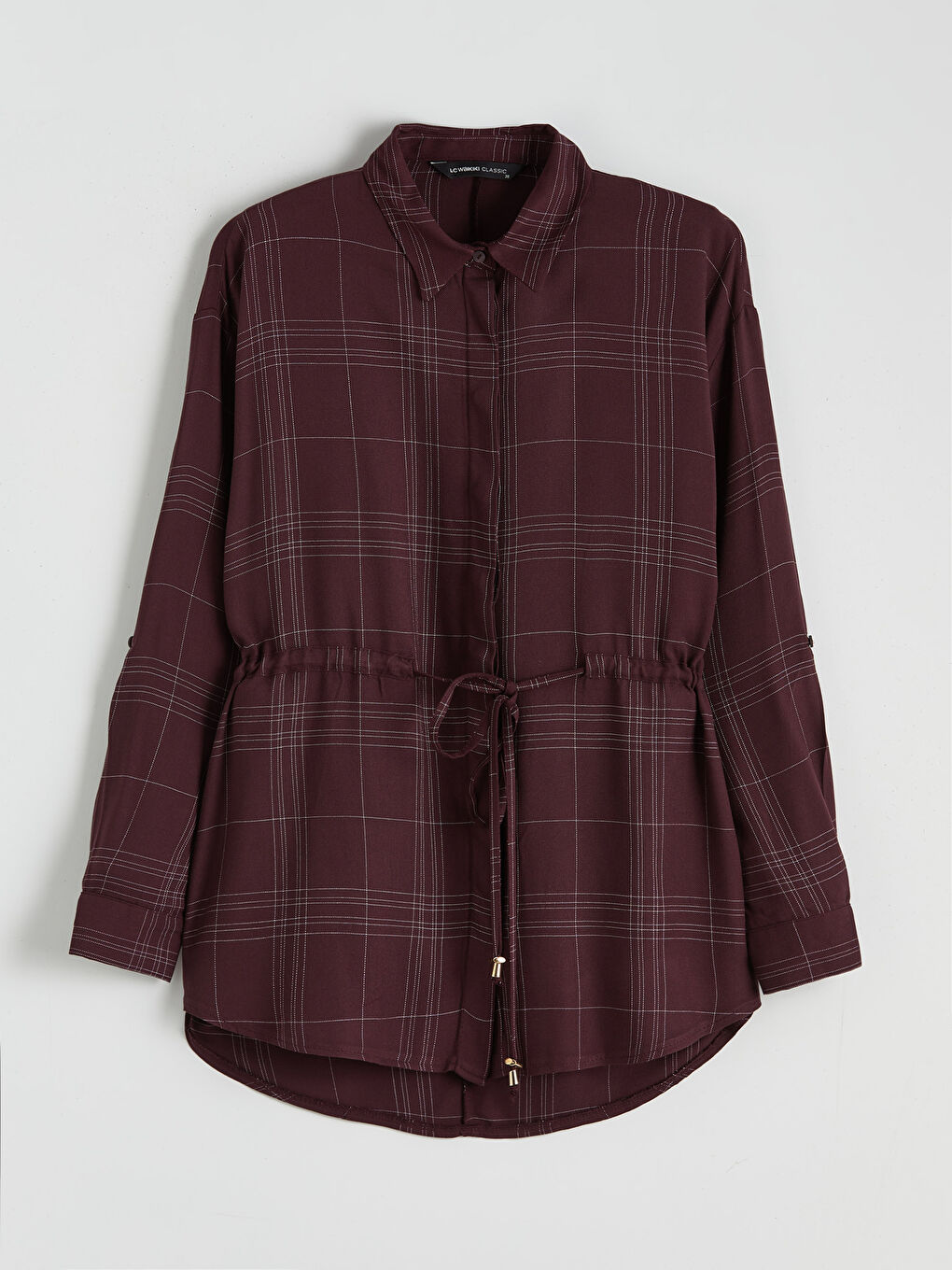 Plaid Women's Shirt Tunic-4