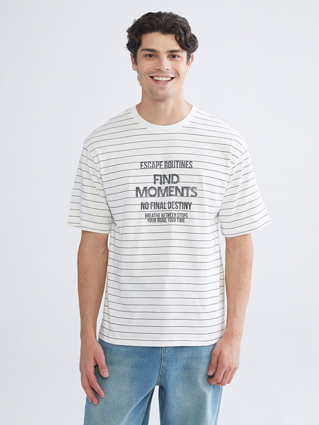 Crew Neck Printed Jersey Men's T-Shirt