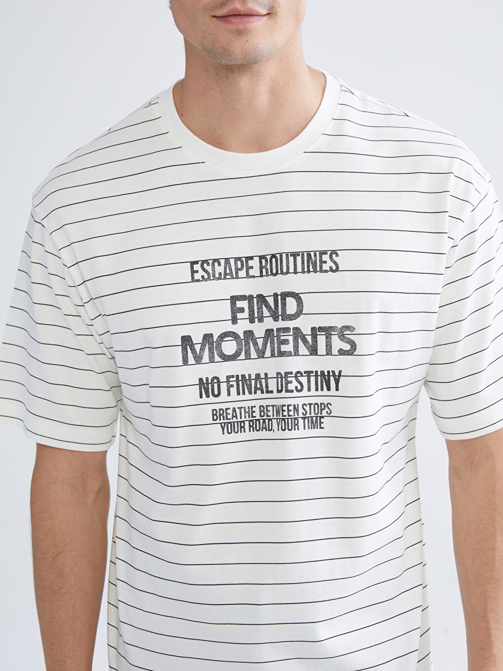 Crew Neck Printed Jersey Men's T-Shirt-2