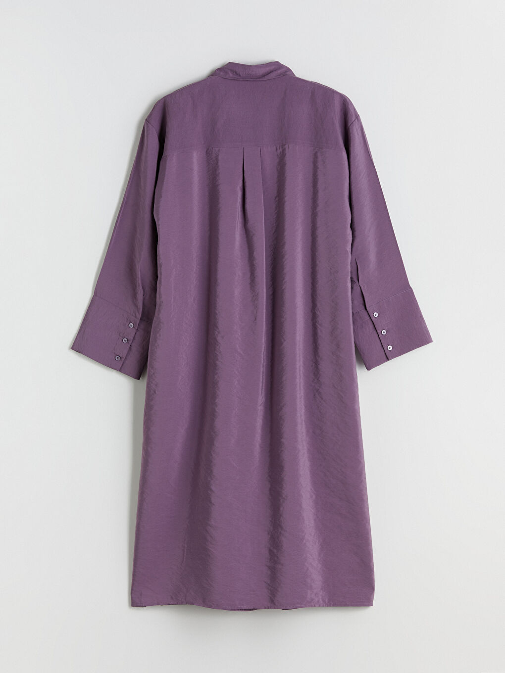 Mor Oversize Modal Karışımlı Kadın Gömlek Tunik-5