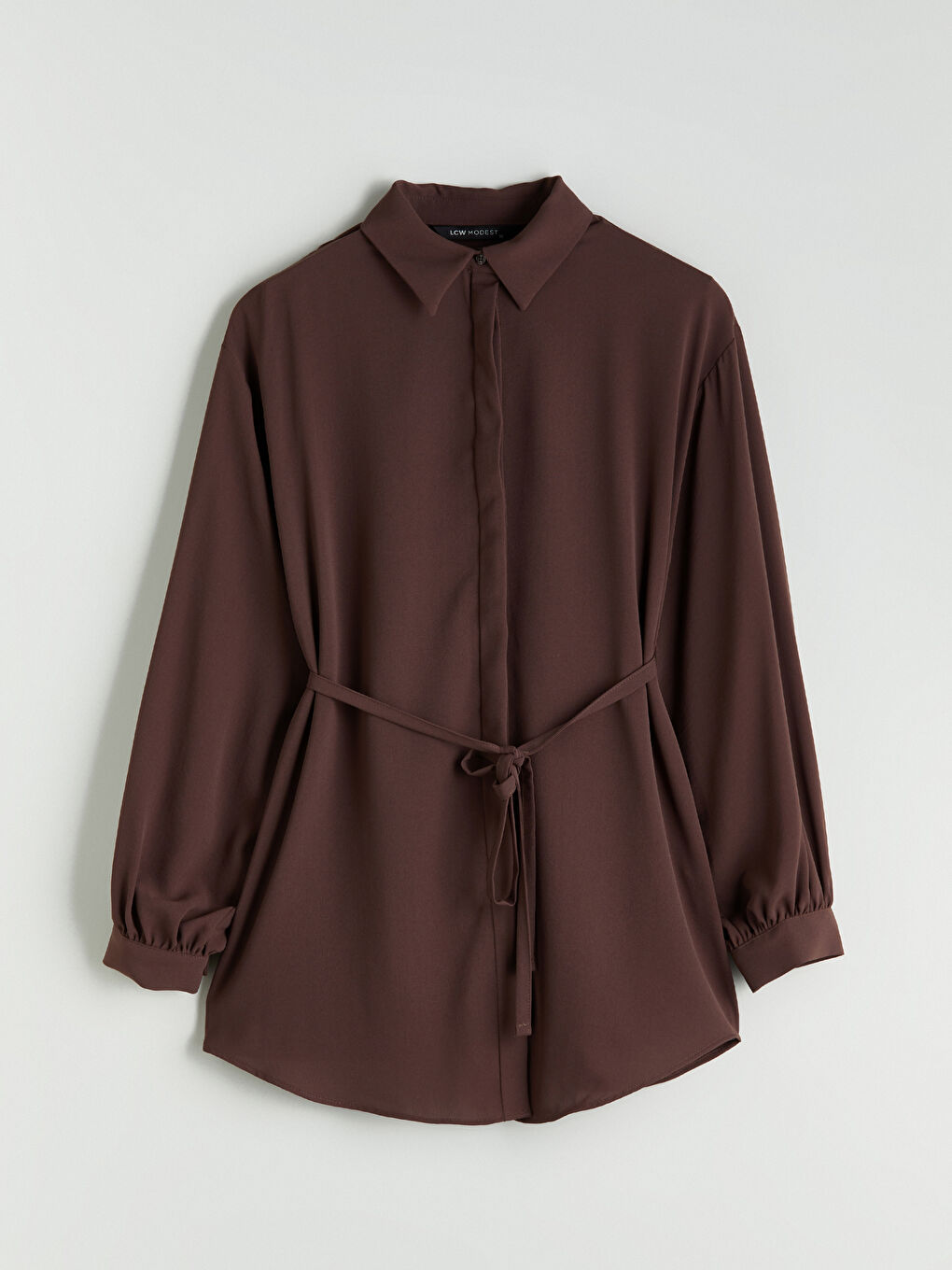 Textured Oversize Women's Shirt Tunic-4