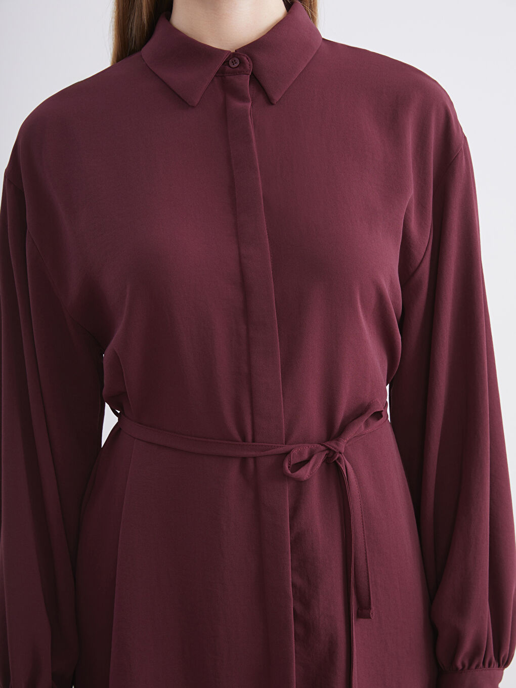 Textured Oversize Women's Shirt Tunic-2