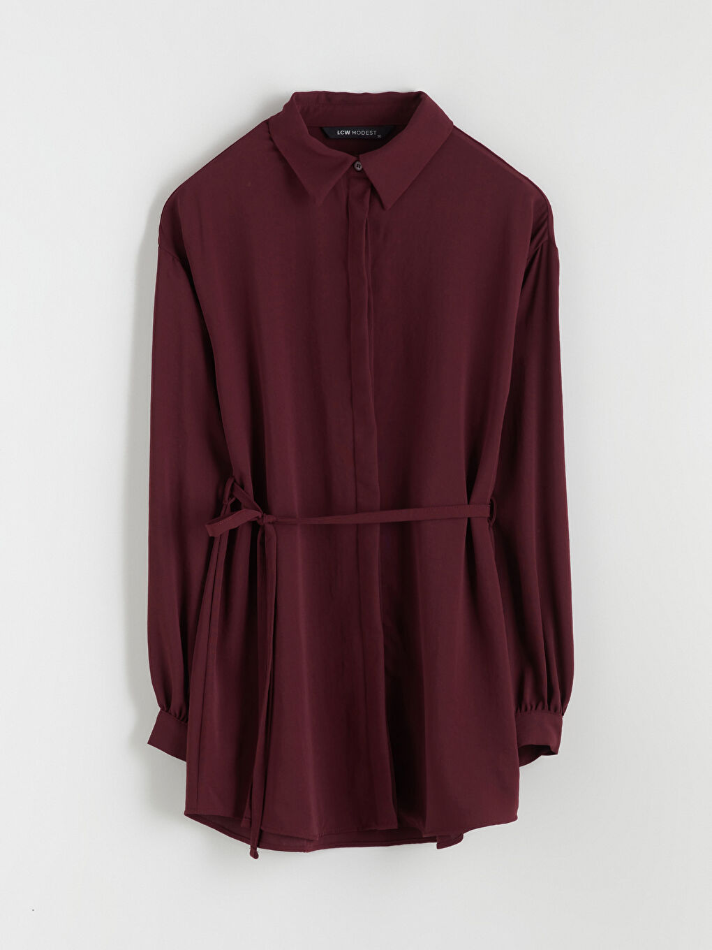 Textured Oversize Women's Shirt Tunic-4