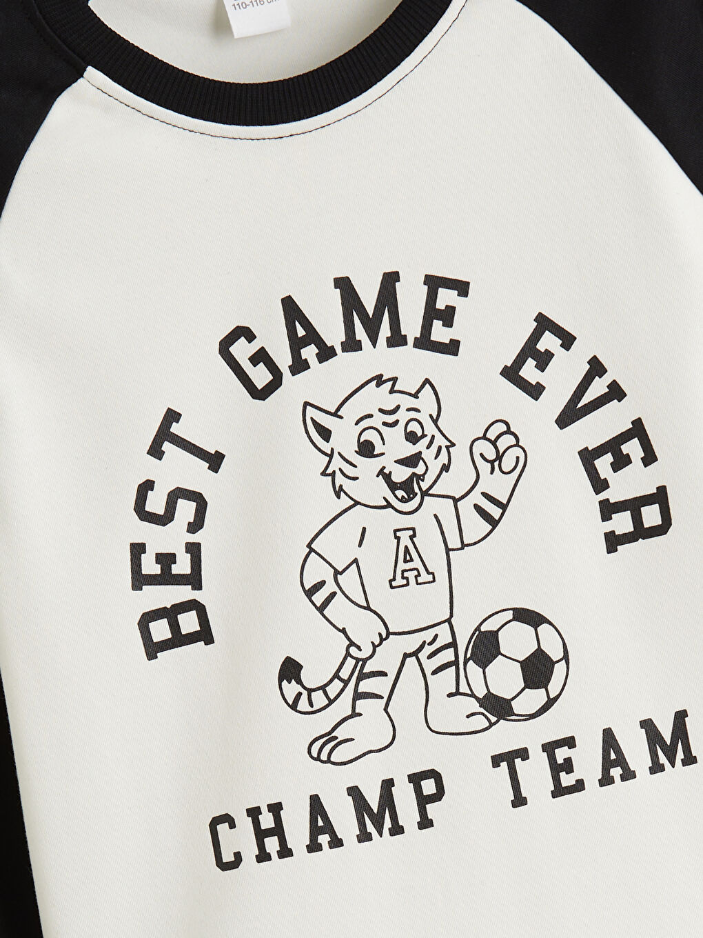 Bej Bisiklet Yaka Erkek Çocuk Tişört ve Eşofman Altı-2