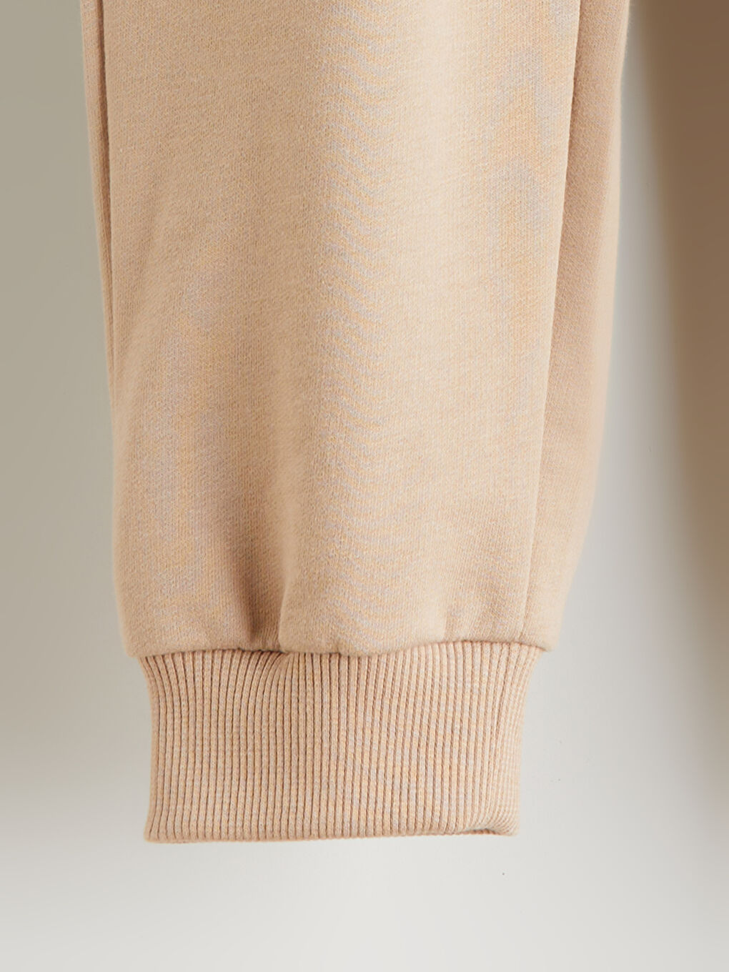 Bej Bisiklet Yaka Erkek Çocuk Tişört ve Eşofman Altı-5