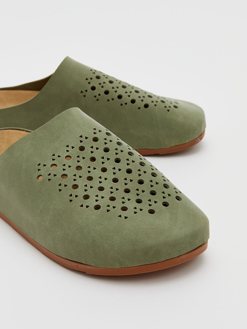 Yeşil Süet Görünümlü Kadın Terlik-2