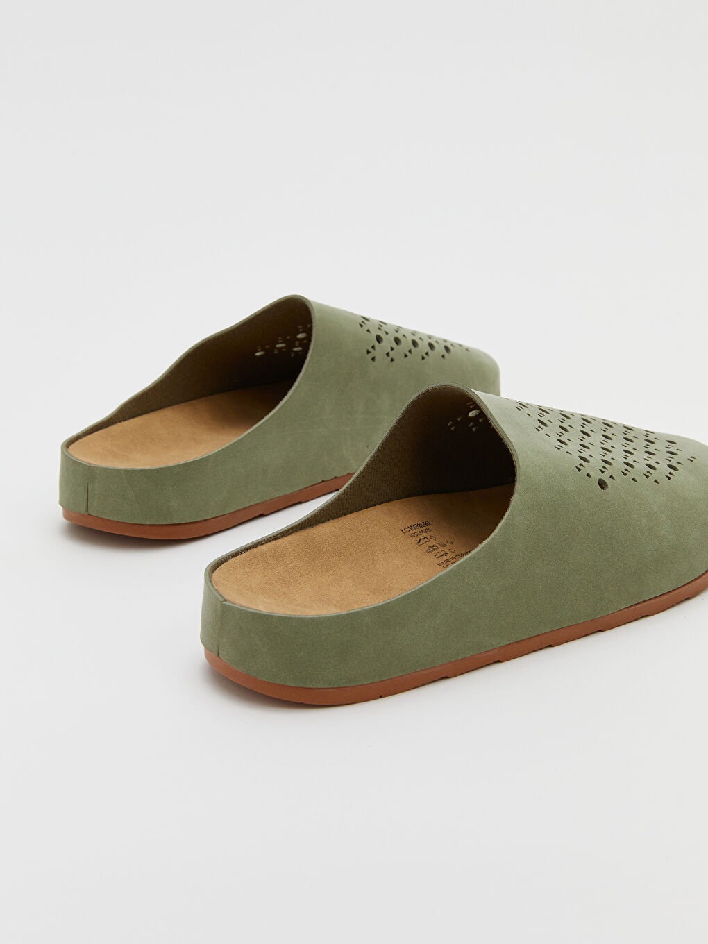 Yeşil Süet Görünümlü Kadın Terlik-4