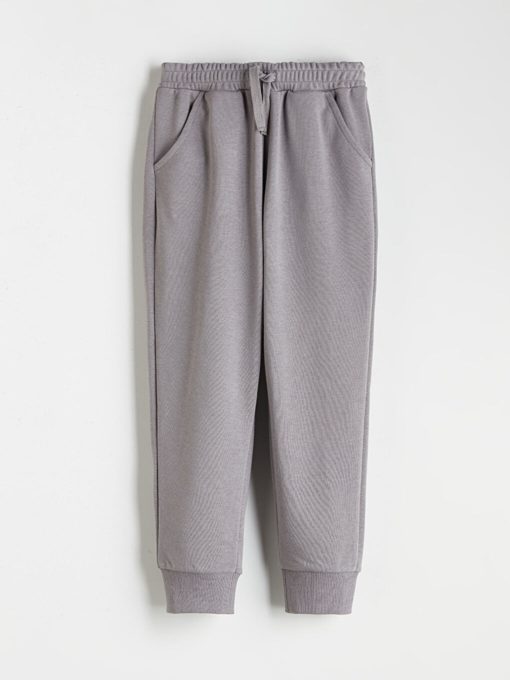 Gri Beli Lastikli Basic Erkek Çocuk Jogger Eşofman Altı