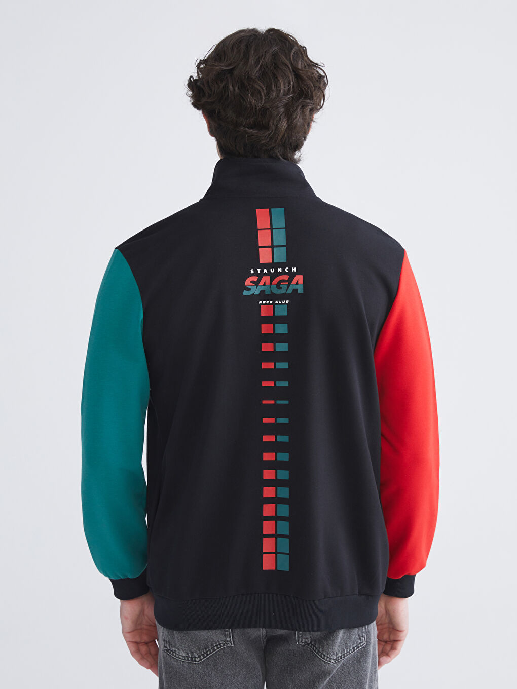 Man BLACK Zip-Up Sweatshirt-3