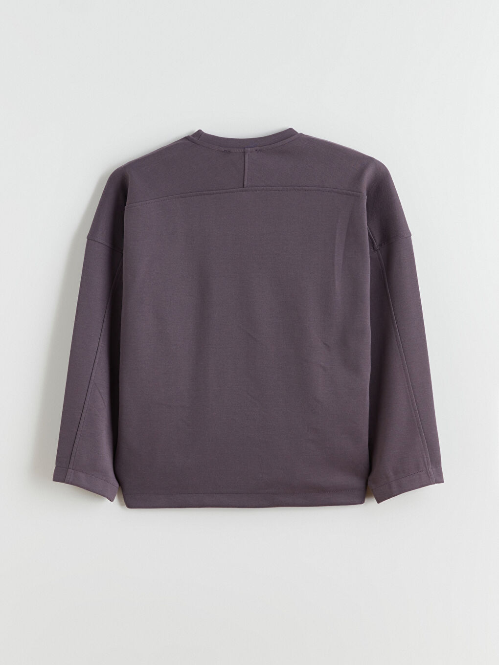 Mor Bisiklet Yaka Kadın Sweatshirt-5