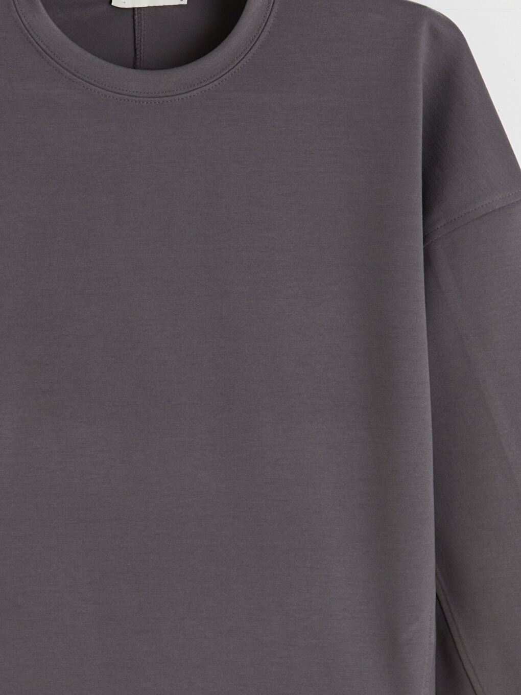 Antrasit Bisiklet Yaka Kadın Sweatshirt-5