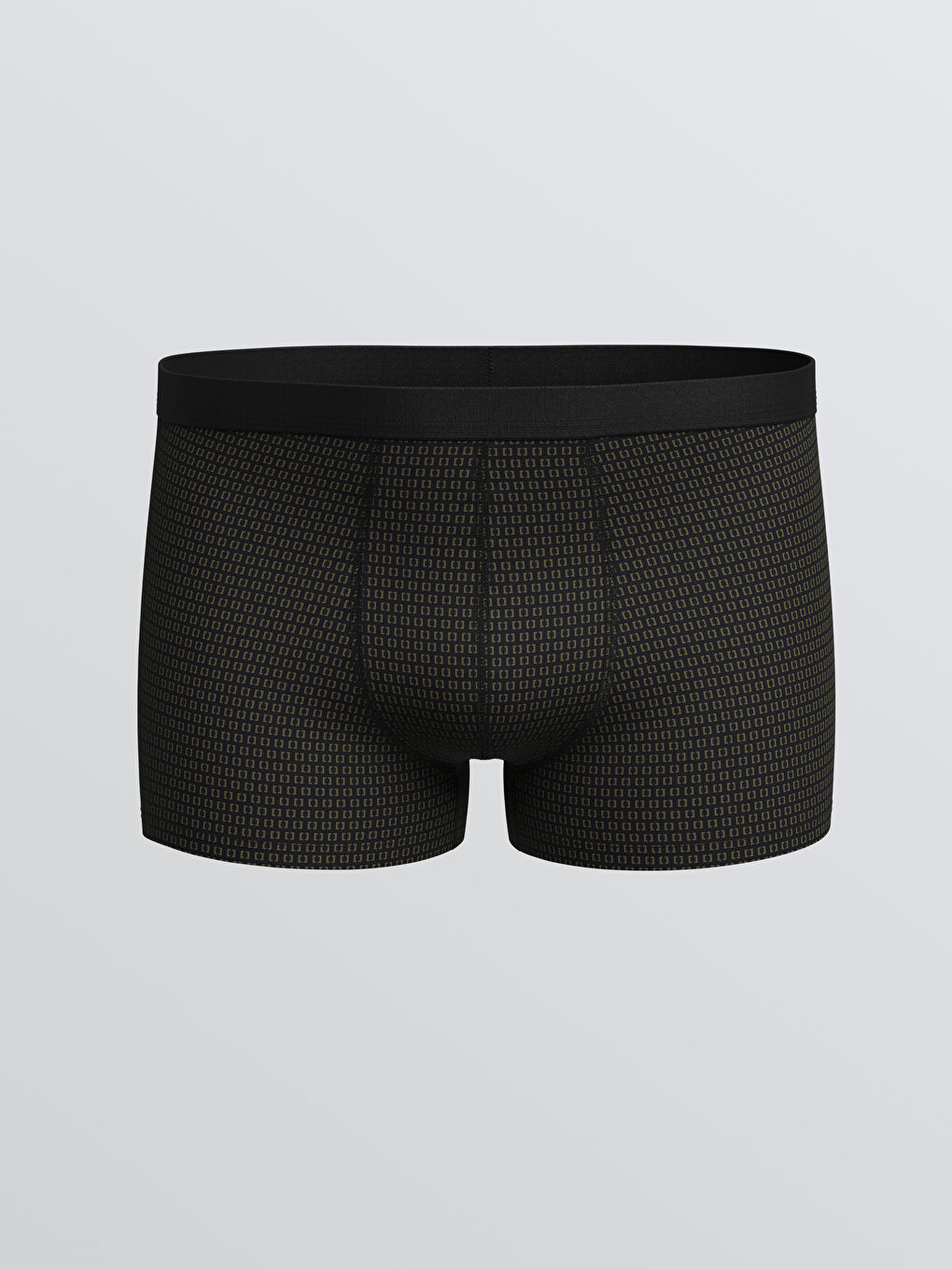 Siyah Standart Kalıp Pamuklu Esnek Erkek Boxer