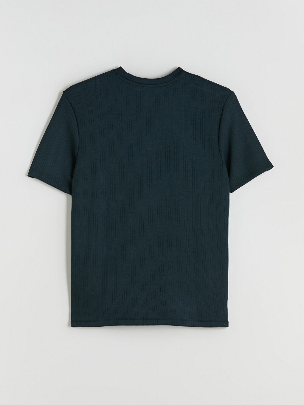 Petrol Bisiklet Yaka Erkek Tişört-5