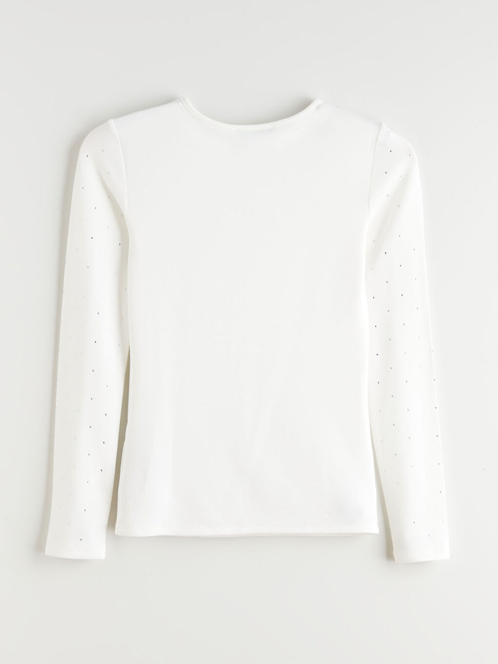 Crew Neck Rhinestone Embellished Women's T-Shirt-1