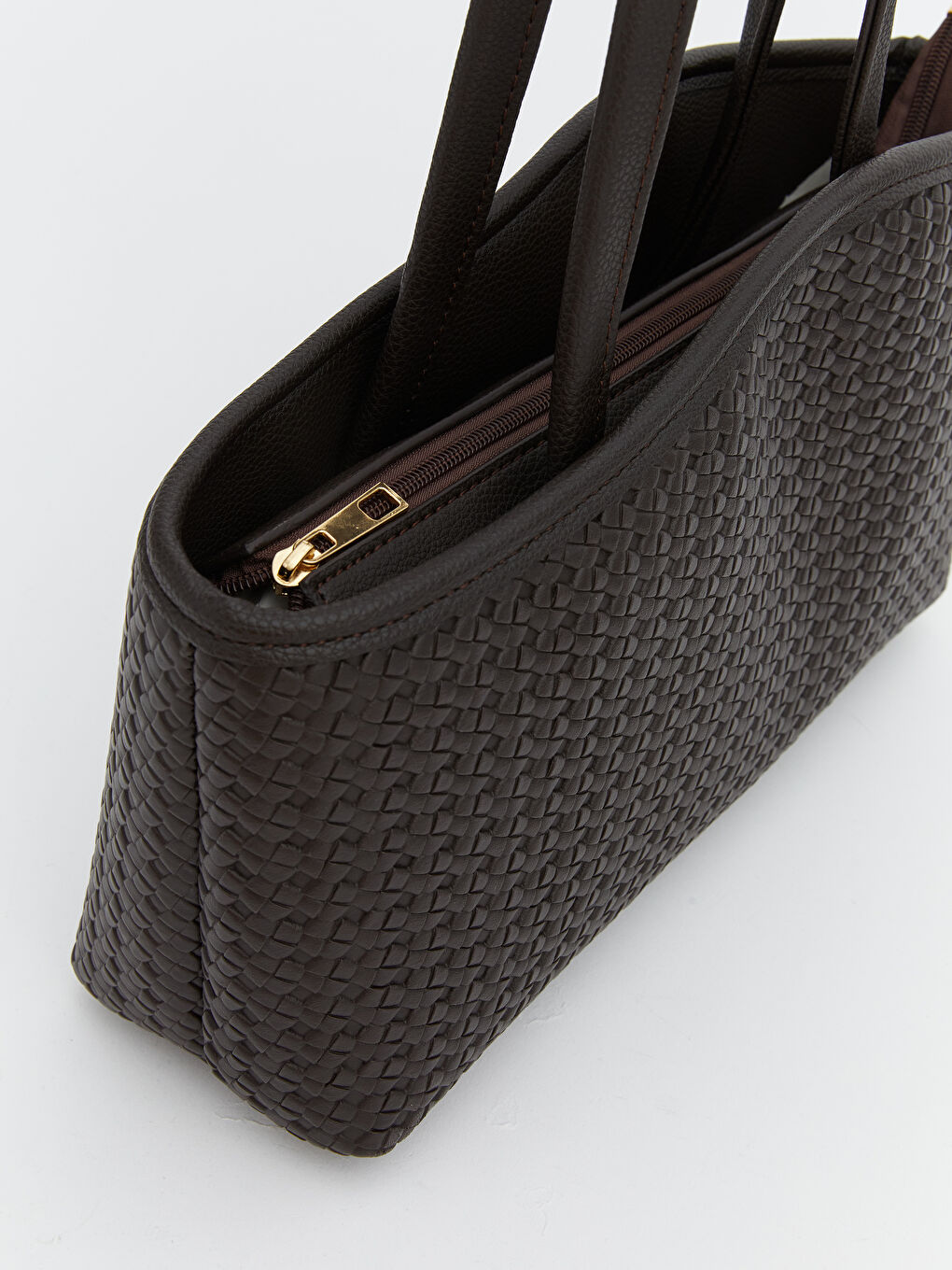 Leather-Look Women's Shoulder Bag-3