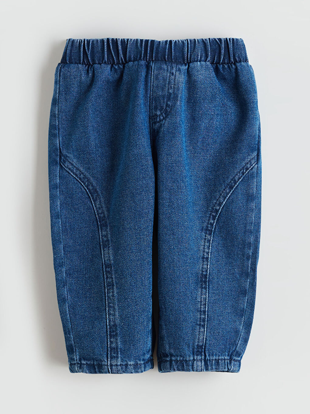 İndigo Beli Lastikli Erkek Bebek Jogger Denim Pantolon