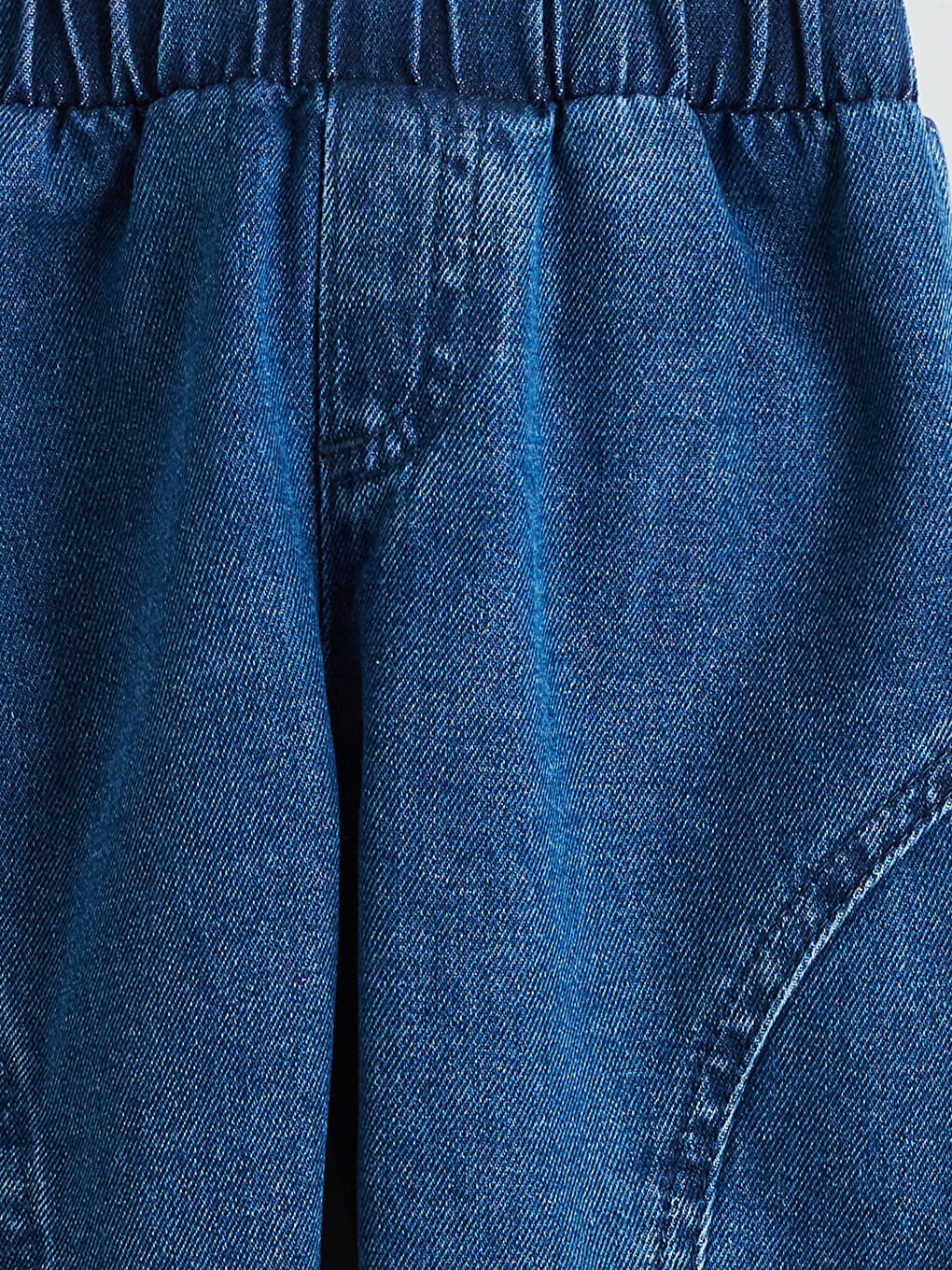 İndigo Beli Lastikli Erkek Bebek Jogger Denim Pantolon-2