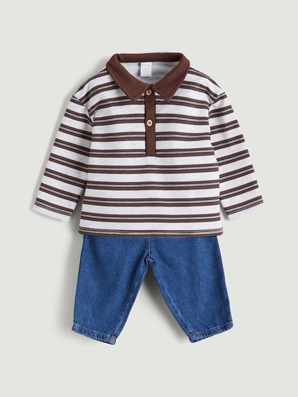 Polo Neck Baby Boys' T-shirt and Jeans-2